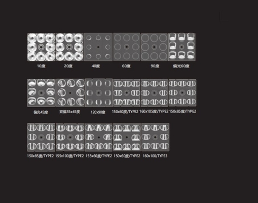 5050 Lente óptica LED 50mm P35x45 grados para iluminación de estadios